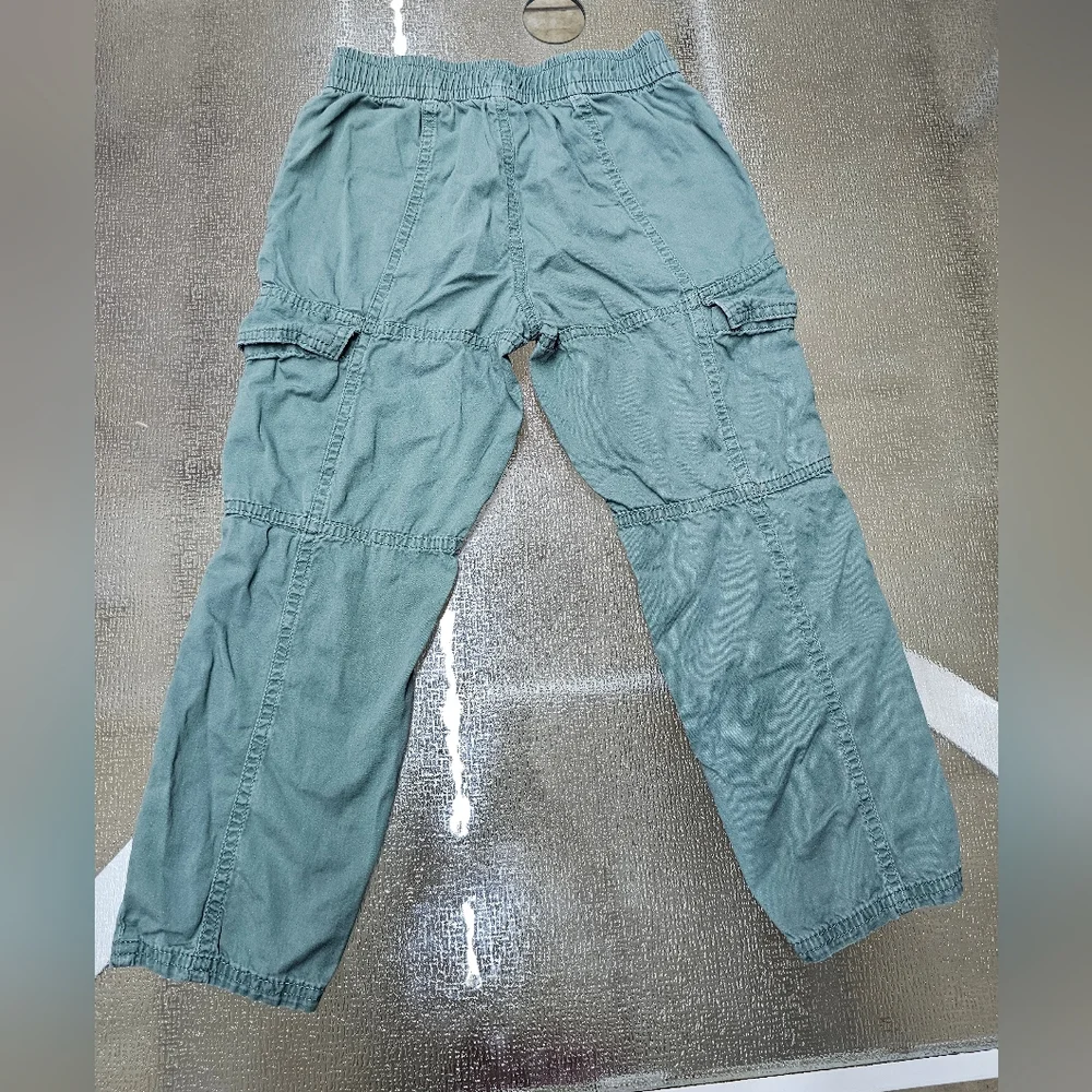 GAP Kids Green Cargo Pants Size 7 | Utility Pockets Elastic Waist Comfort Fit